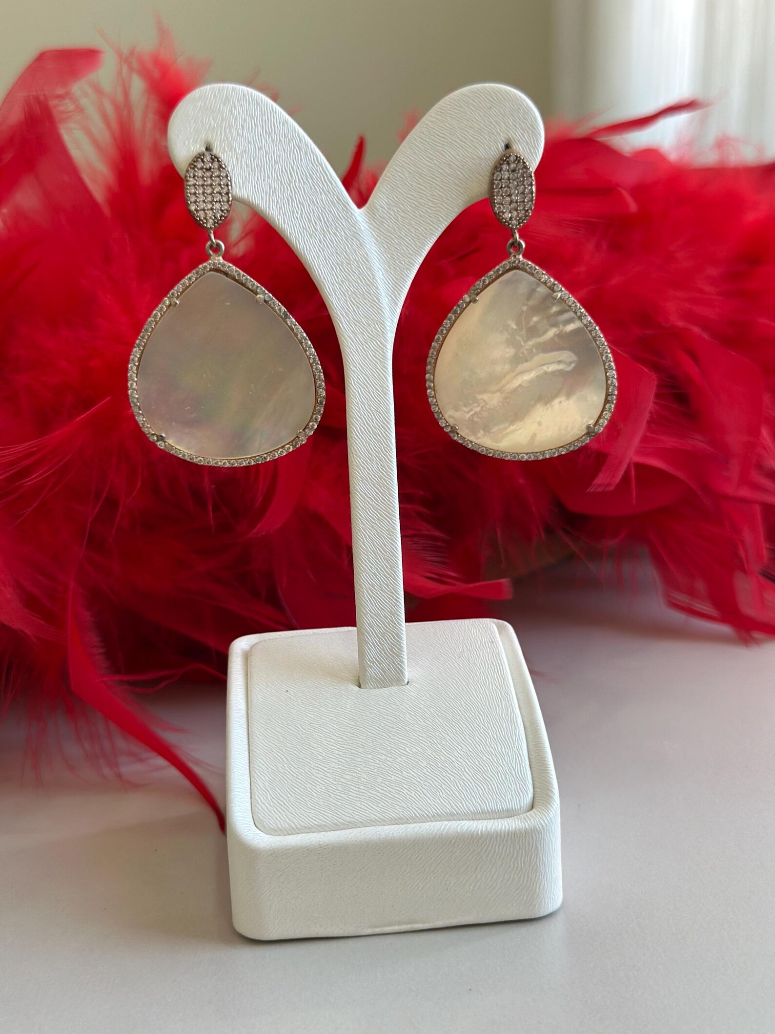 Mother of pearl and Zircon  Earrings , Turkish Earring, Handmade Earring, Turkish , Ottoman Earri... | Etsy (US)