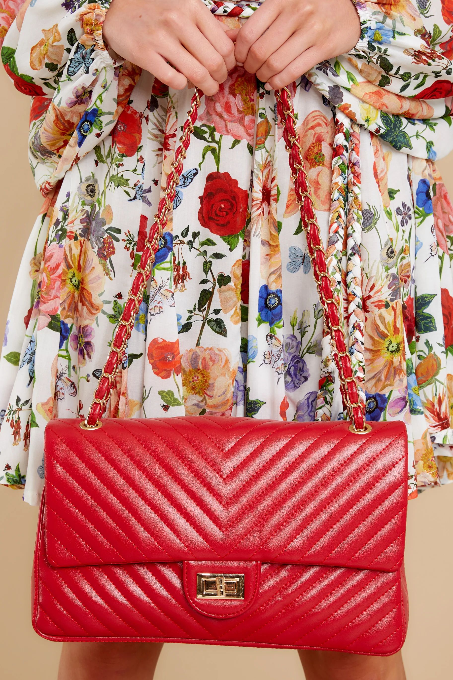 Polished And Poised Red Bag | Red Dress 