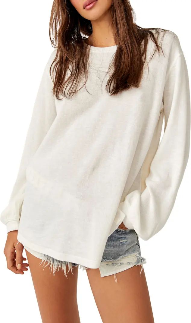 Soul Song Long Sleeve Cotton Blend Top | Nordstrom