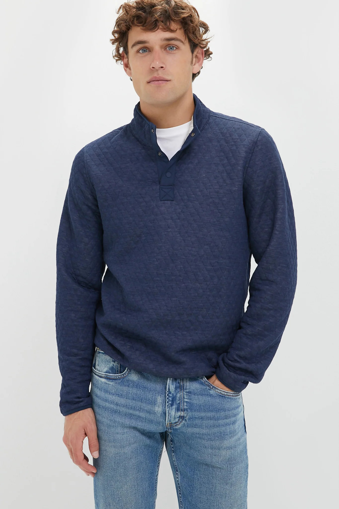Navy Oat Corbet Reversible Pullover | Tuckernuck (US)