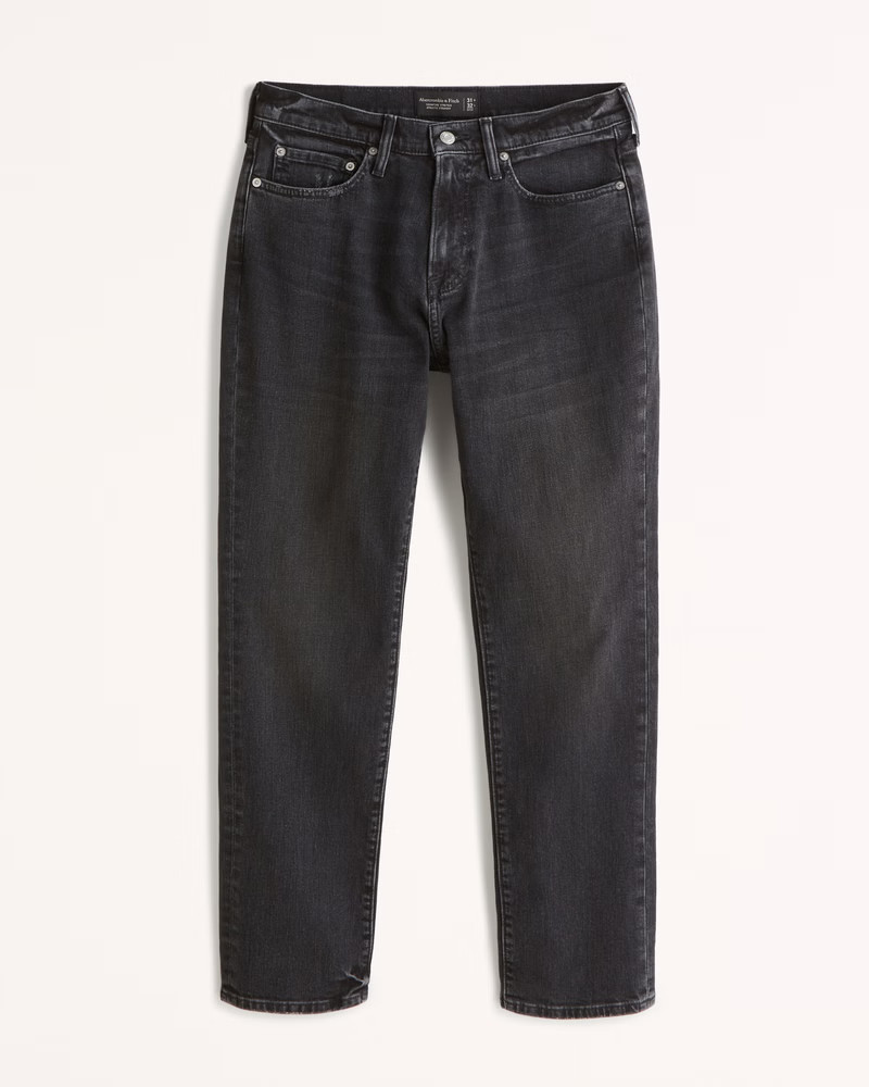 Abercrombie & Fitch Men's Athletic Straight Jean in Black Wash - Size 29 X 32 | Abercrombie & Fitch (US)