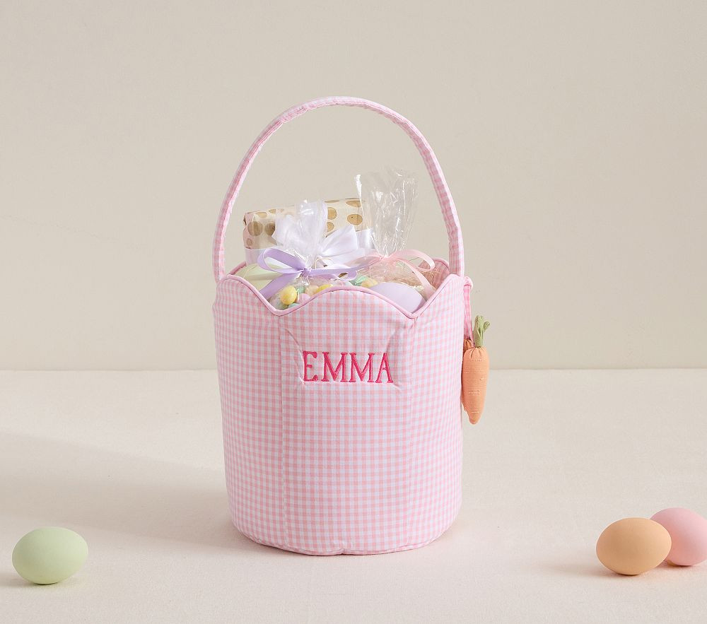 Gingham Scallop Easter Bucket | Pottery Barn Kids