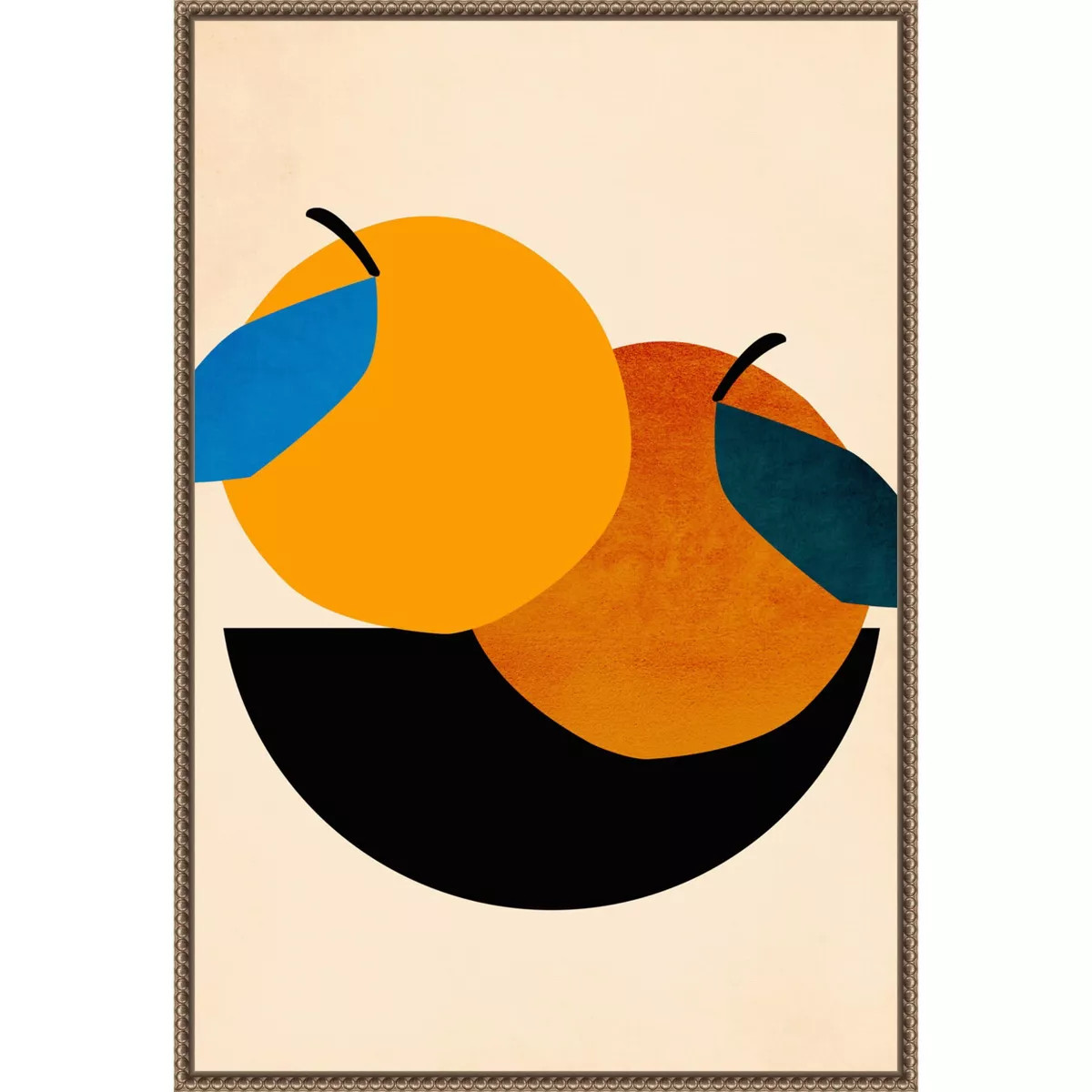 Amanti Art Two Oranges by Kubistika  Framed Canvas Wall Art | Target