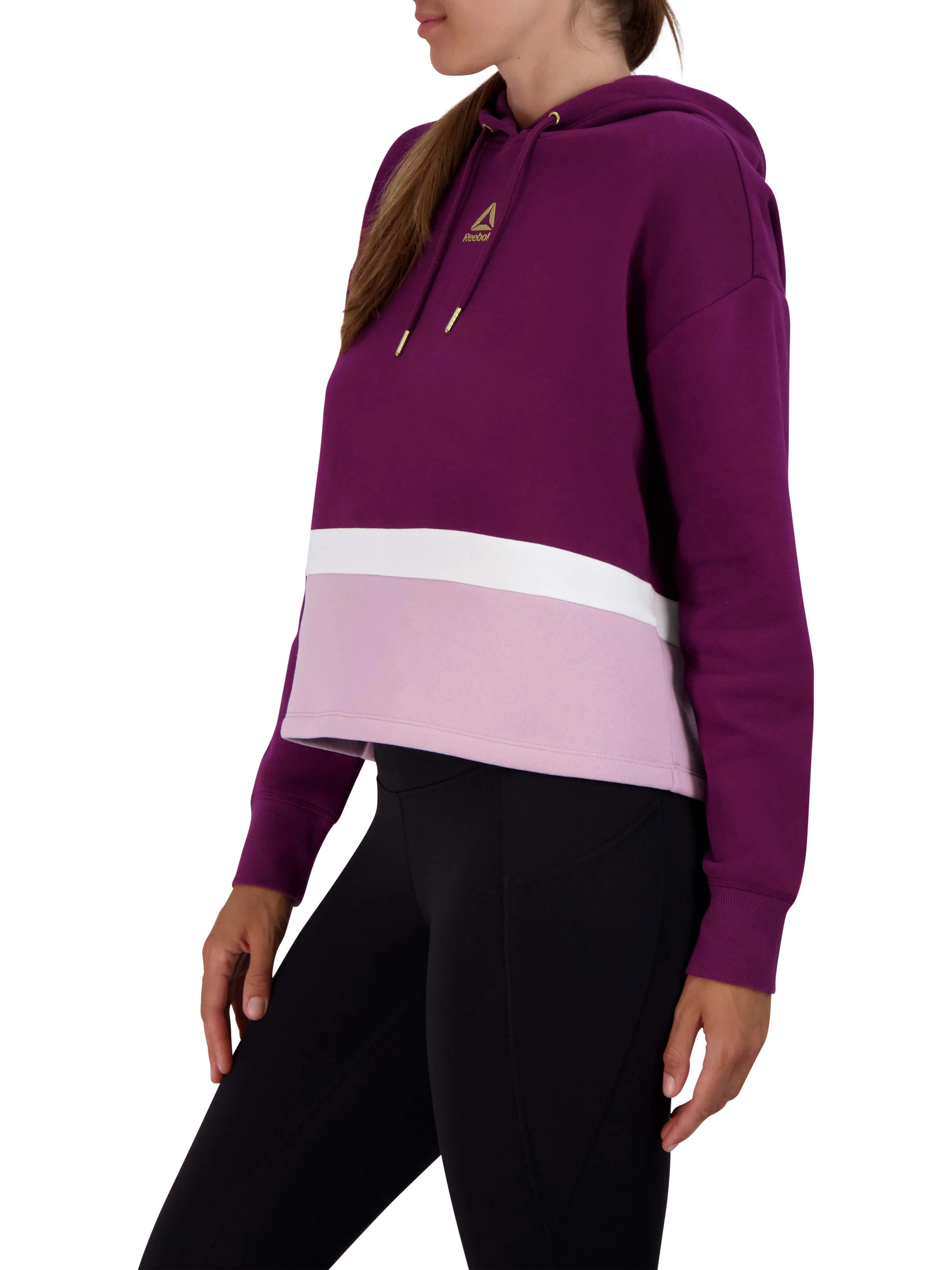 Reebok Women's Fierce Color Block Cropped Hoodie - Walmart.com | Walmart (US)