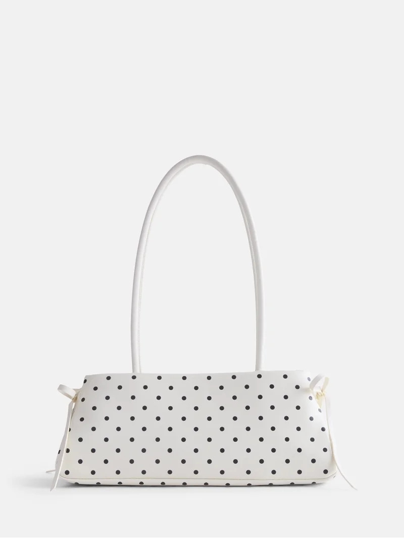 No Boundaries Women's Bow Shoulder Bag, Polka Dot | Walmart (US)