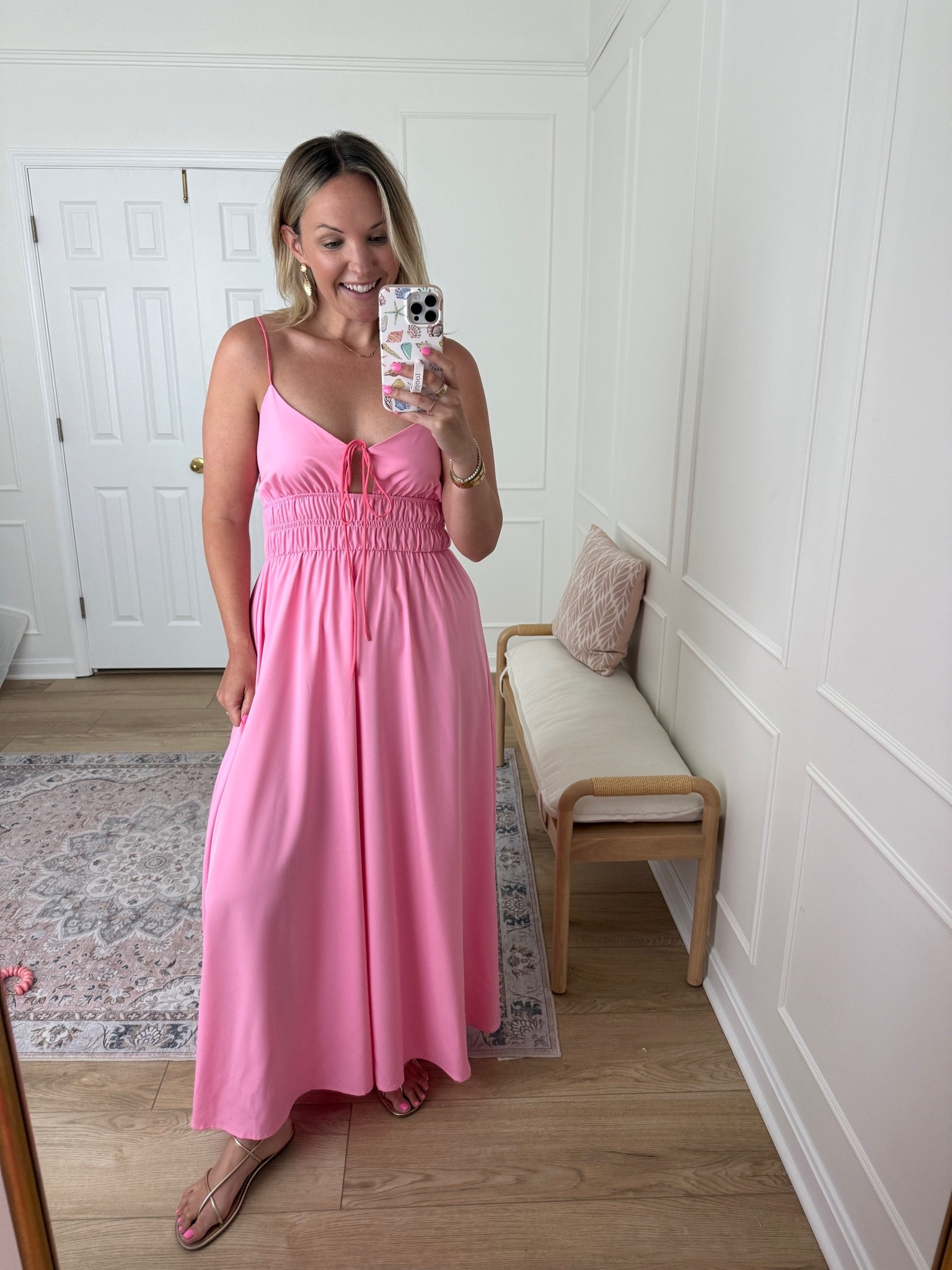 Vacation outfit - summer dress / date night outfit - wearing a med

#LTKSeasonal #LTKMidsize