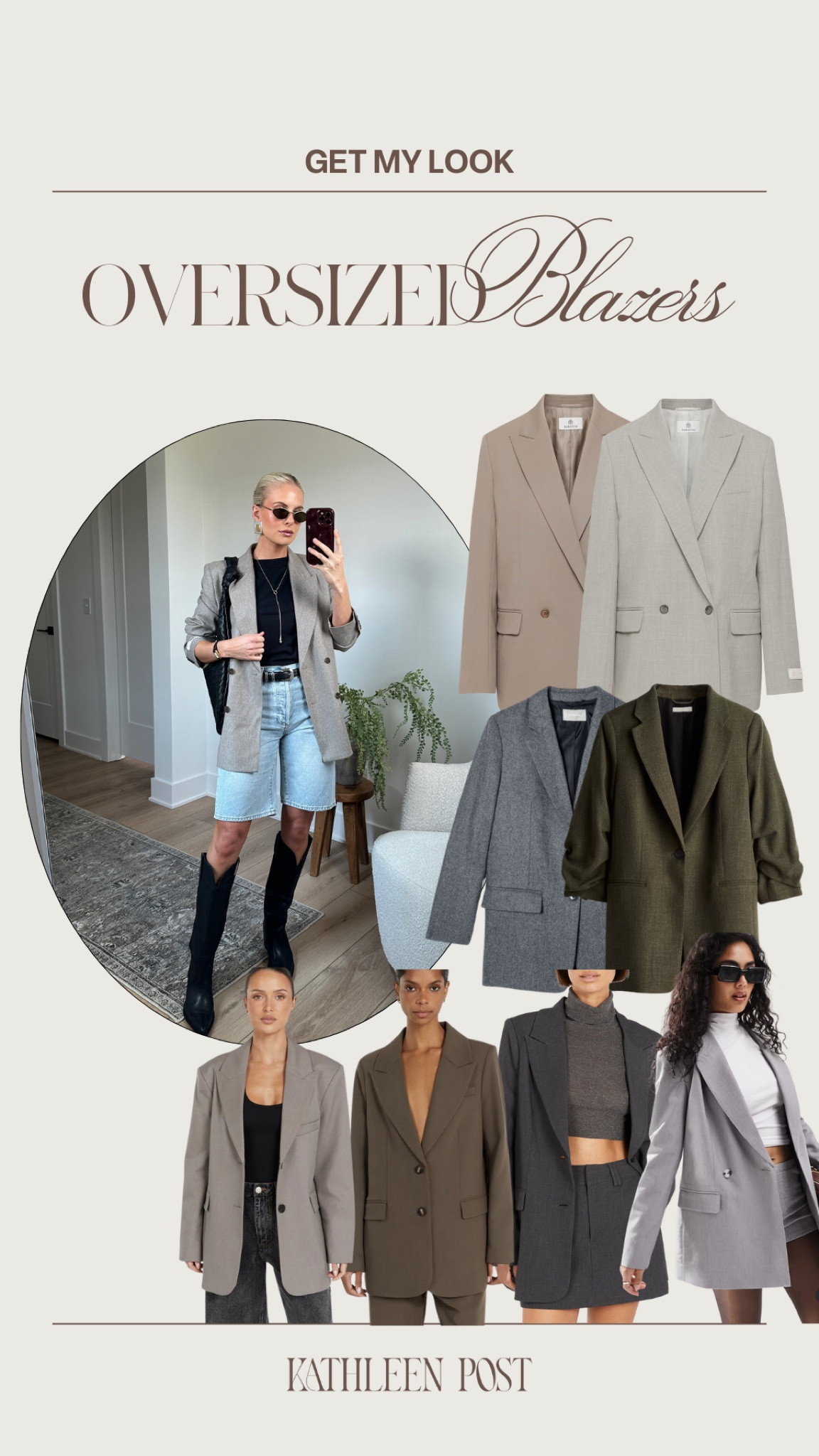 Get My Look - Oversized Blazer! #kathleenpost #whattowear #longdenimshorts #getmylook #falltransition

#LTKStyleTip #LTKSeasonal