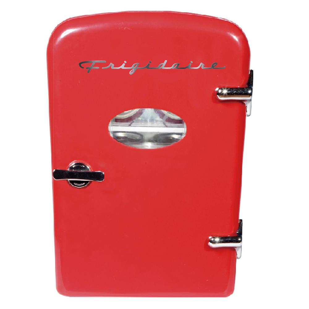 Frigidaire 0.3 cu. ft. 6-Can Retro Mini Fridge in Red-EFMIS129-RED - The Home Depot | The Home Depot