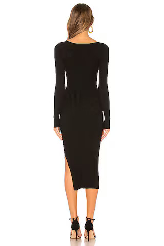 Nessa Sweater Dress in Black | Revolve Clothing (Global)