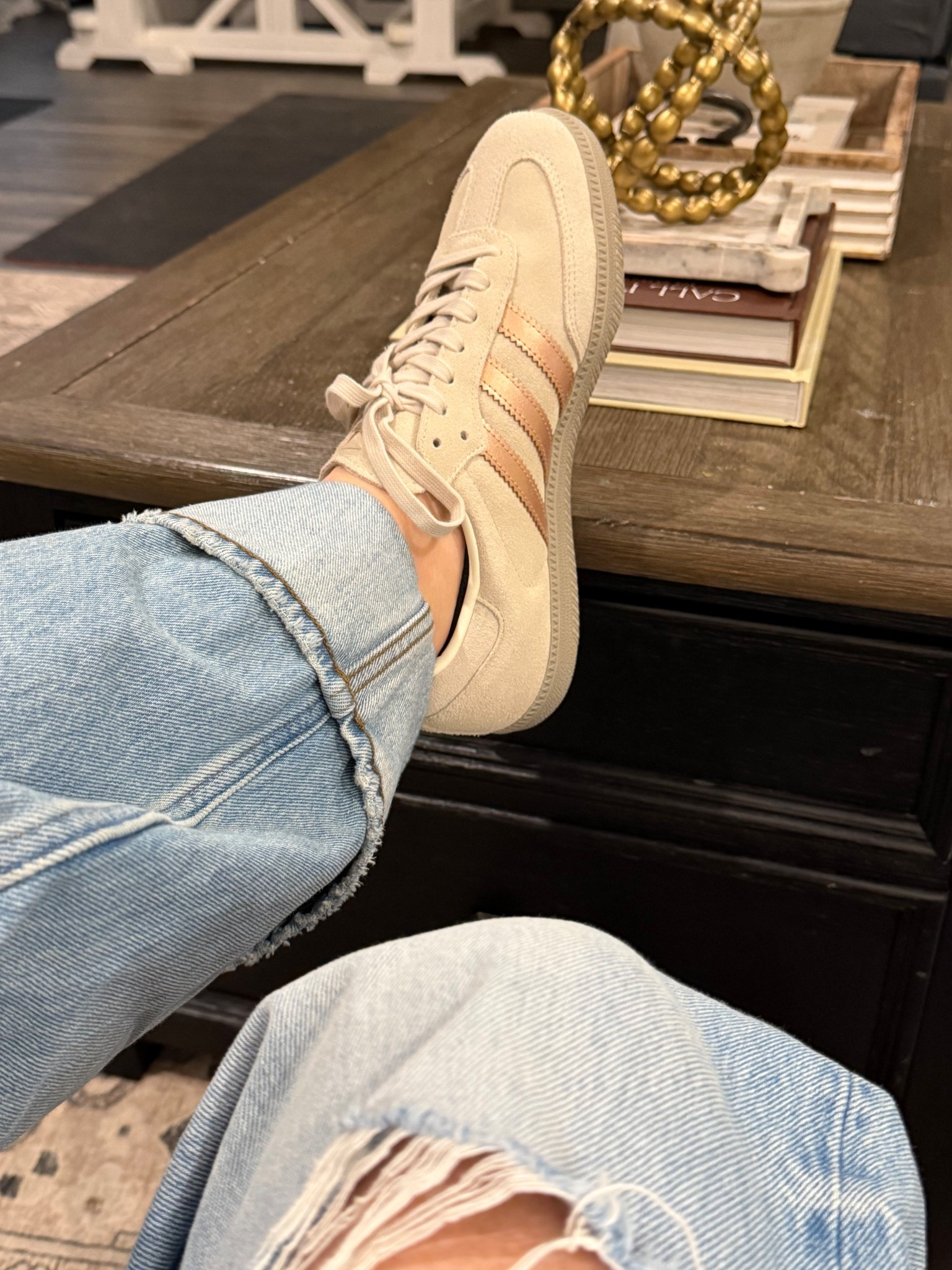 I got my new Sambas today! They are the perfect neutral sneaker! I sized down 1/2 size. 

Adidas samba OG, sneakers, neutral shoes, casual shoes, adidas 

#LTKootd #LTKOver40 #LTKTall