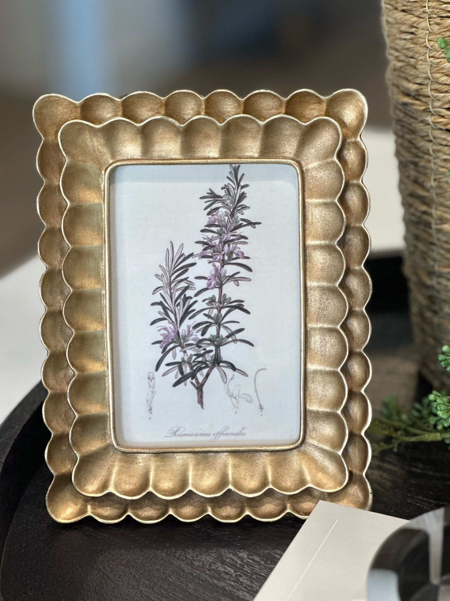 The prettiest scalloped gold frame!
