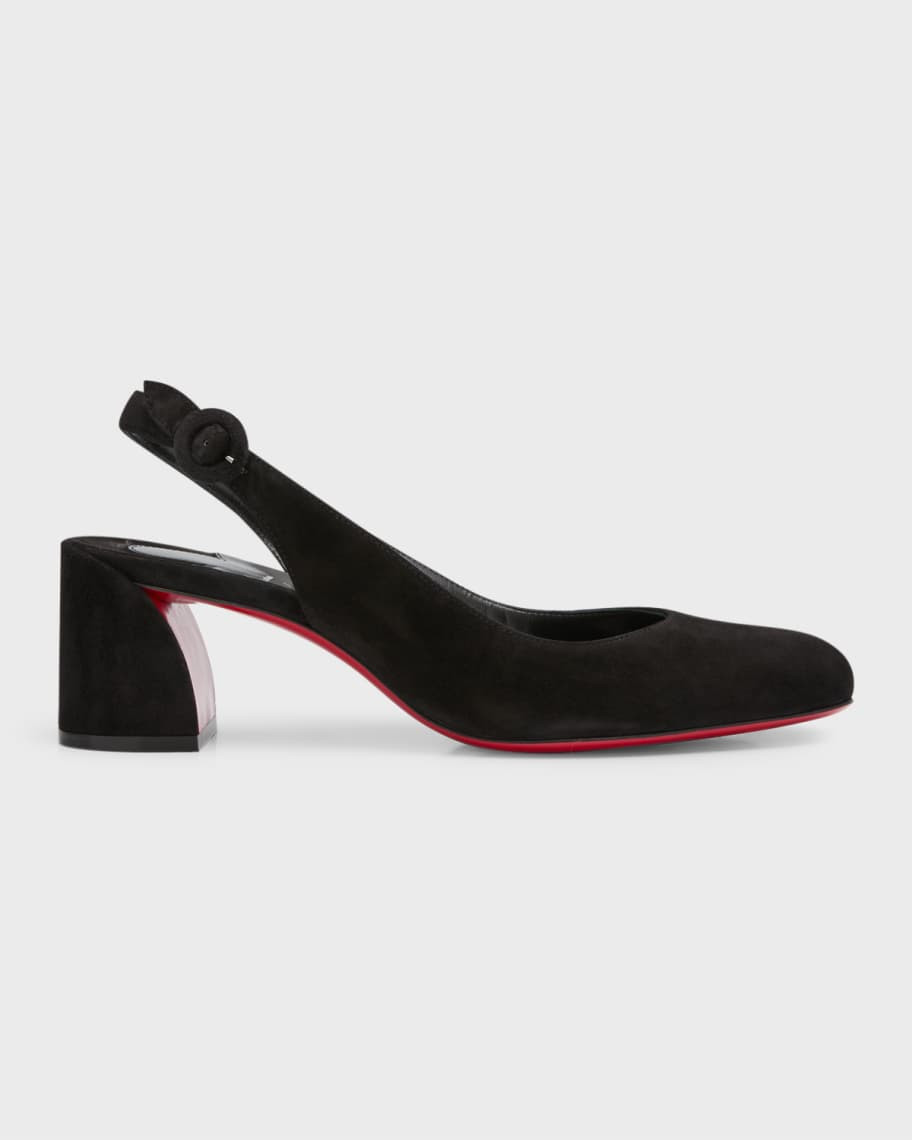 Christian Louboutin So Jane Suede Red Sole Slingback Pumps | Neiman Marcus