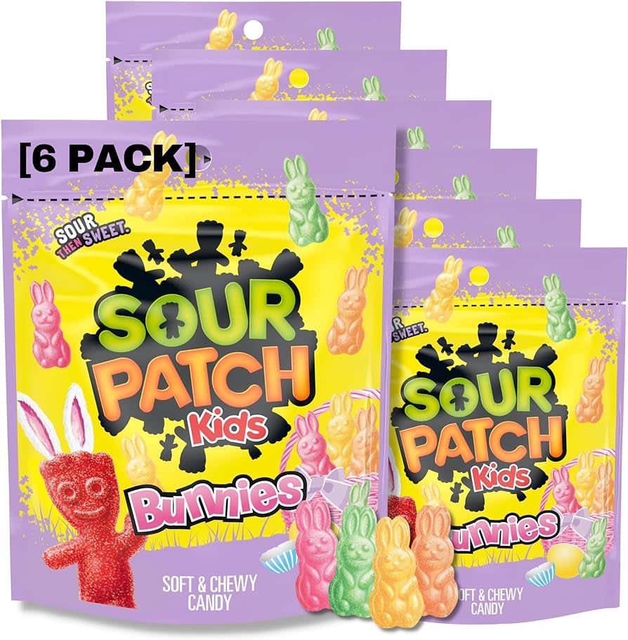 Sour Patch Kids Bunnies 6PK (10oz each one) - First Sour Then Sweet Gummy Candy, Soft & Chewy Can... | Amazon (US)