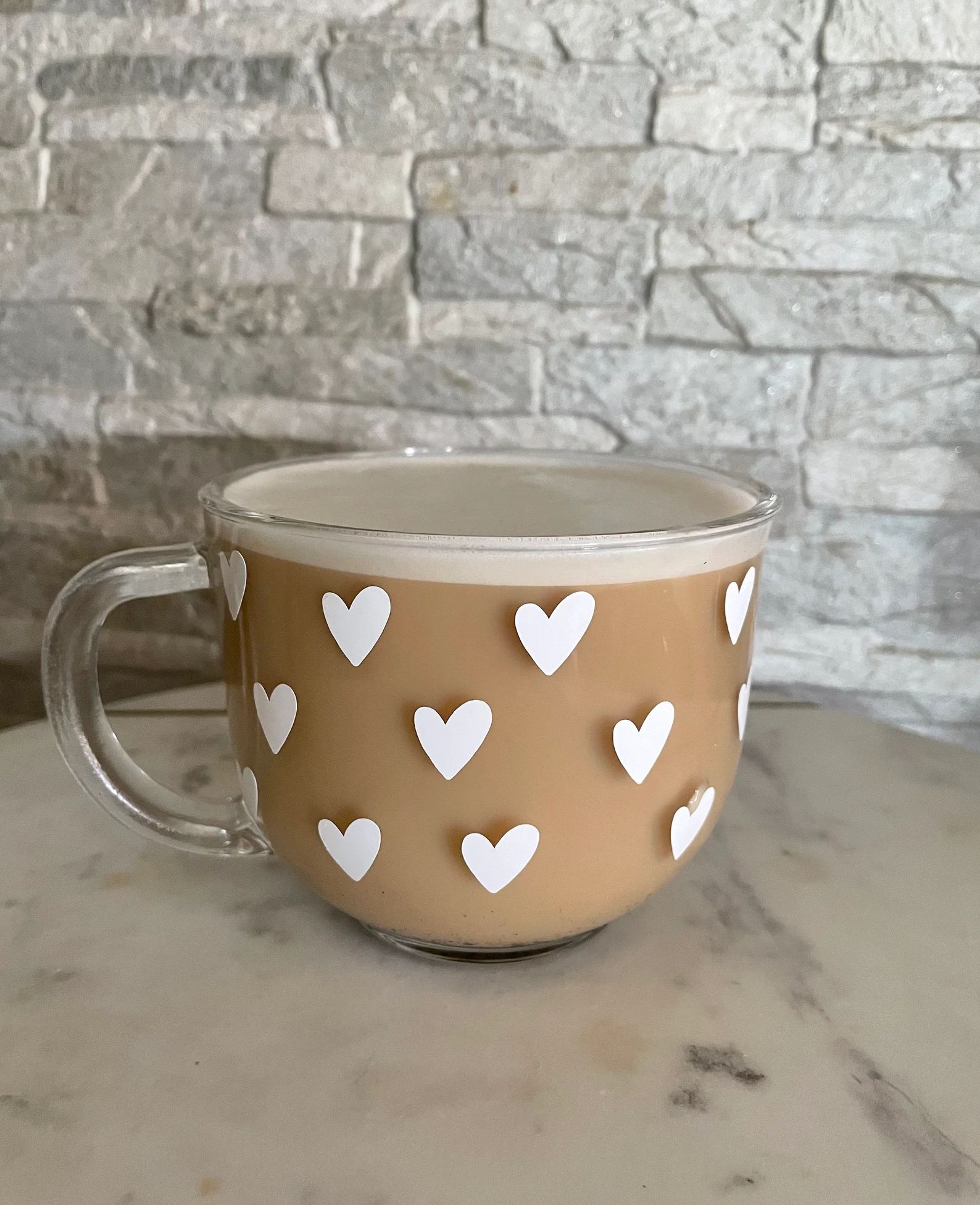 Hearts clear mug | Etsy | Etsy (US)