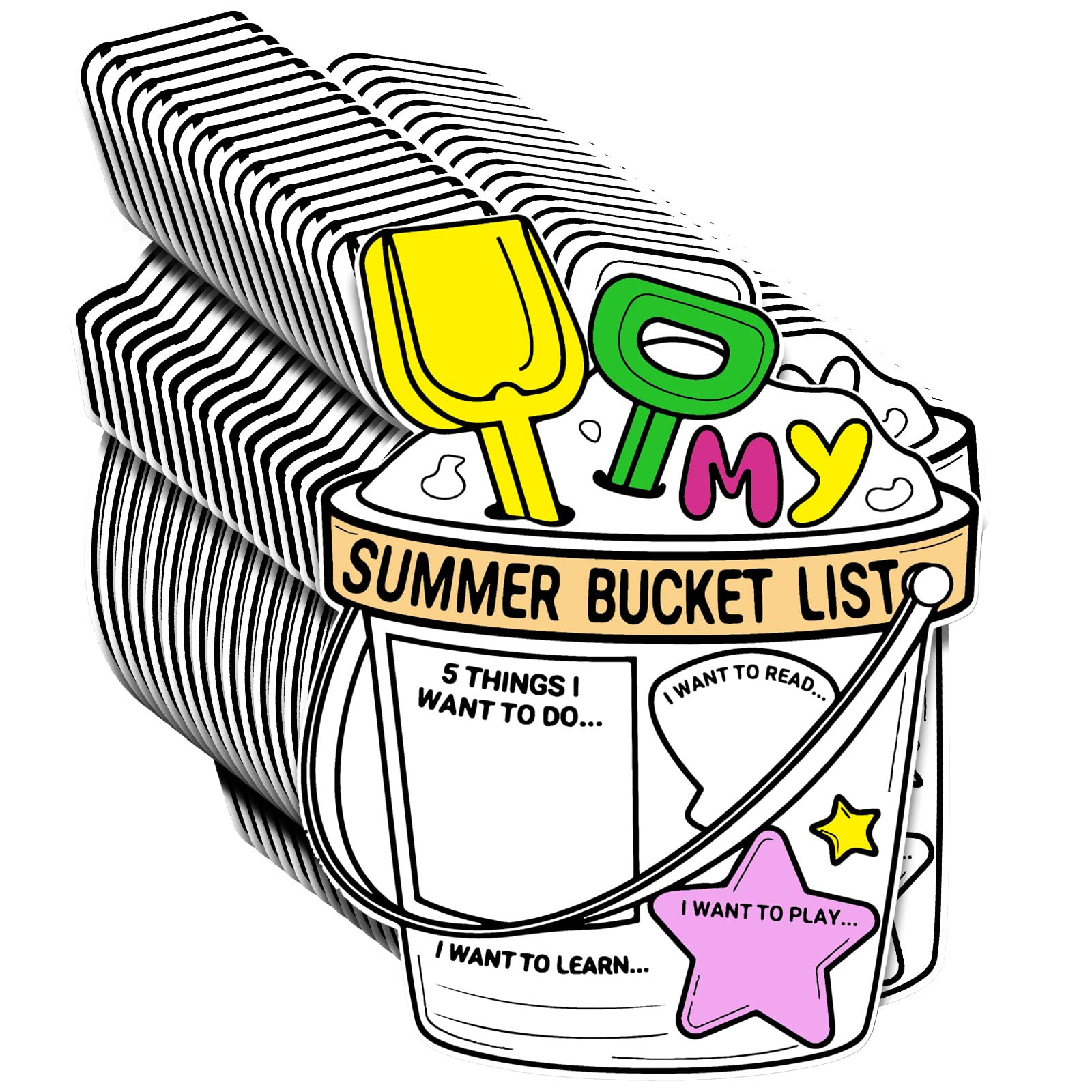Nuanchu 36 Pieces My Summer Bucket List Activity Poster End of Year Gift from Teacher for Kids Co... | Amazon (US)