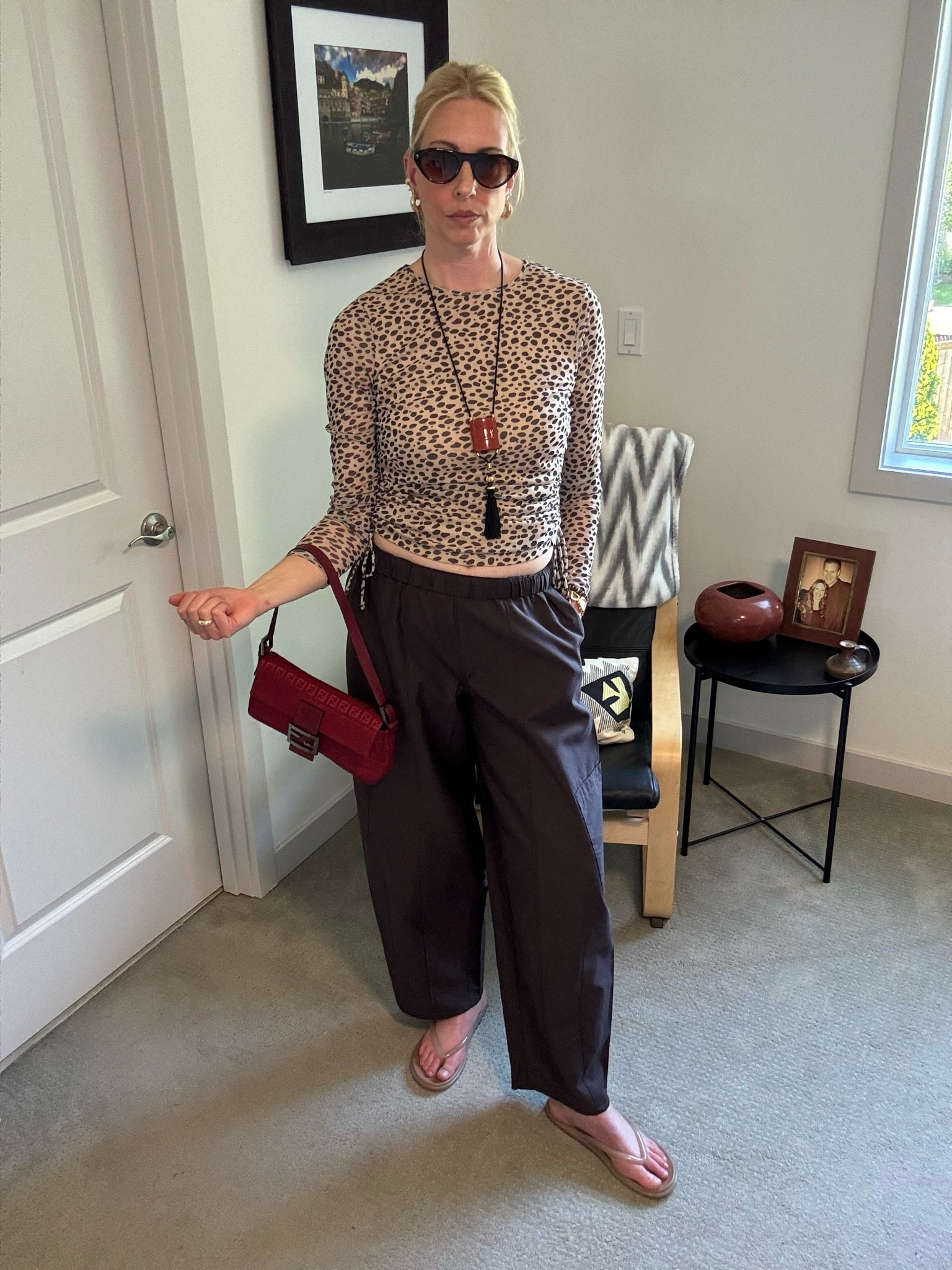 Today’s comfy yet pulled together fit! 

Top is old @levi 
Barrel pants @h&m 
Flip flops @crocs 
Bag vintage @fendi from @poshmark
Vintage @ysl perfume pendant @ebay
Vintage @ysl heart watch @ebay
Bracelets @evereve and @baublebar
Earrings and sunnies @amazon

#LTKootd #LTKOver40 #LTKTall