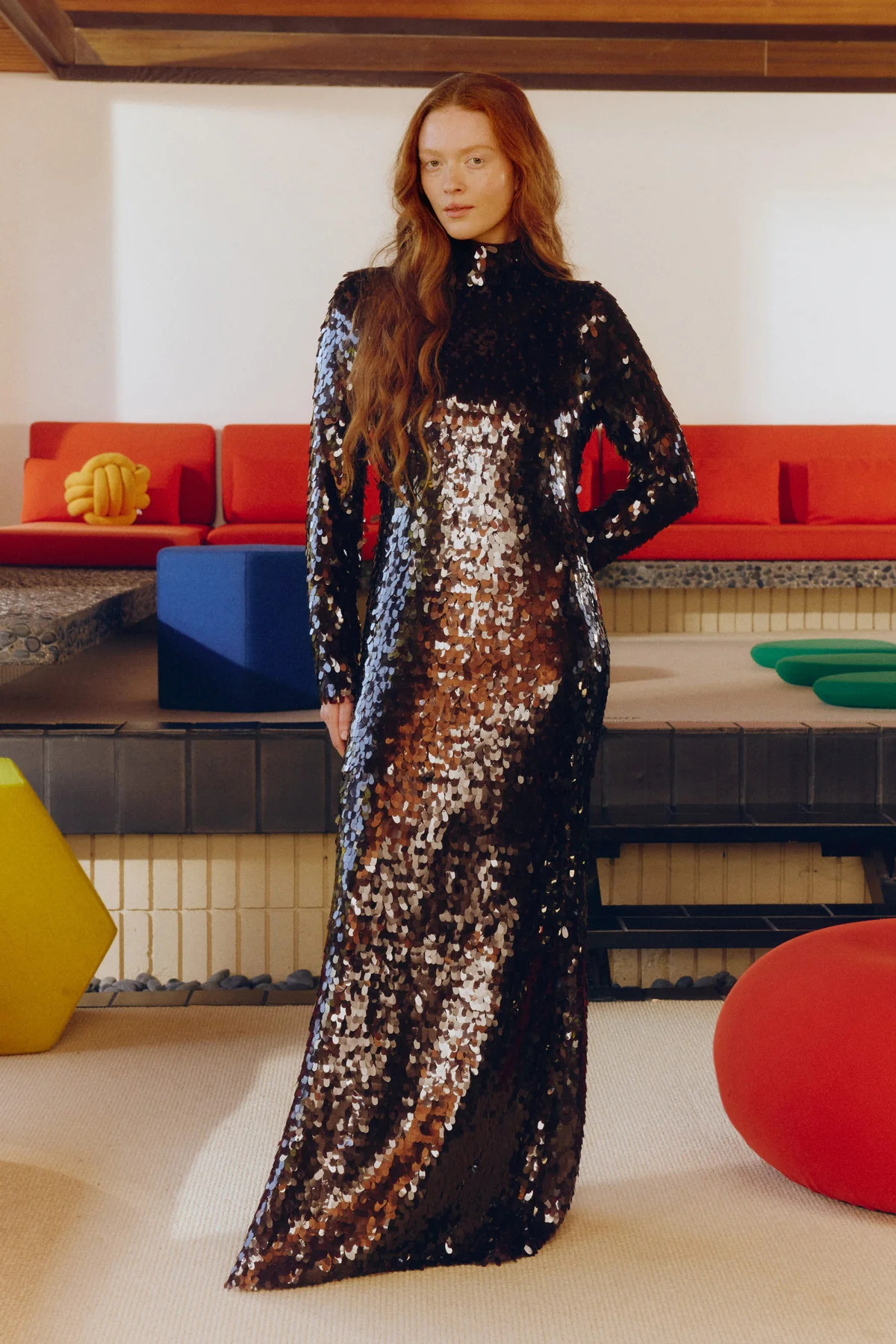 Sculpty
           Sequin Dress In Choco Brown | Simon Miller