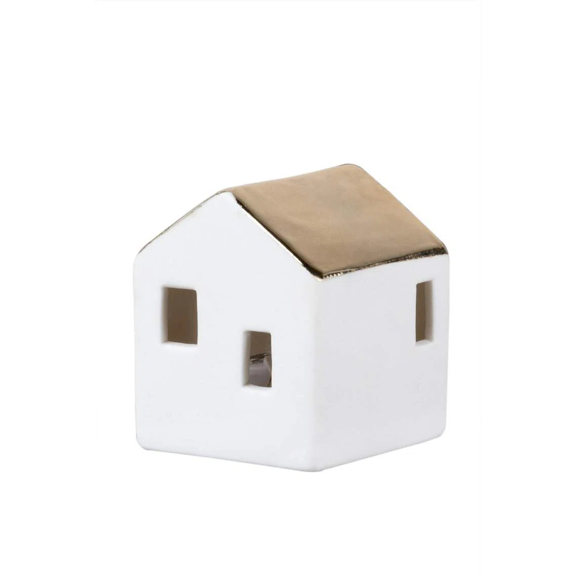 Porcelain Village House - Mini With Gold Roof - LED - Medium | Wayfair North America