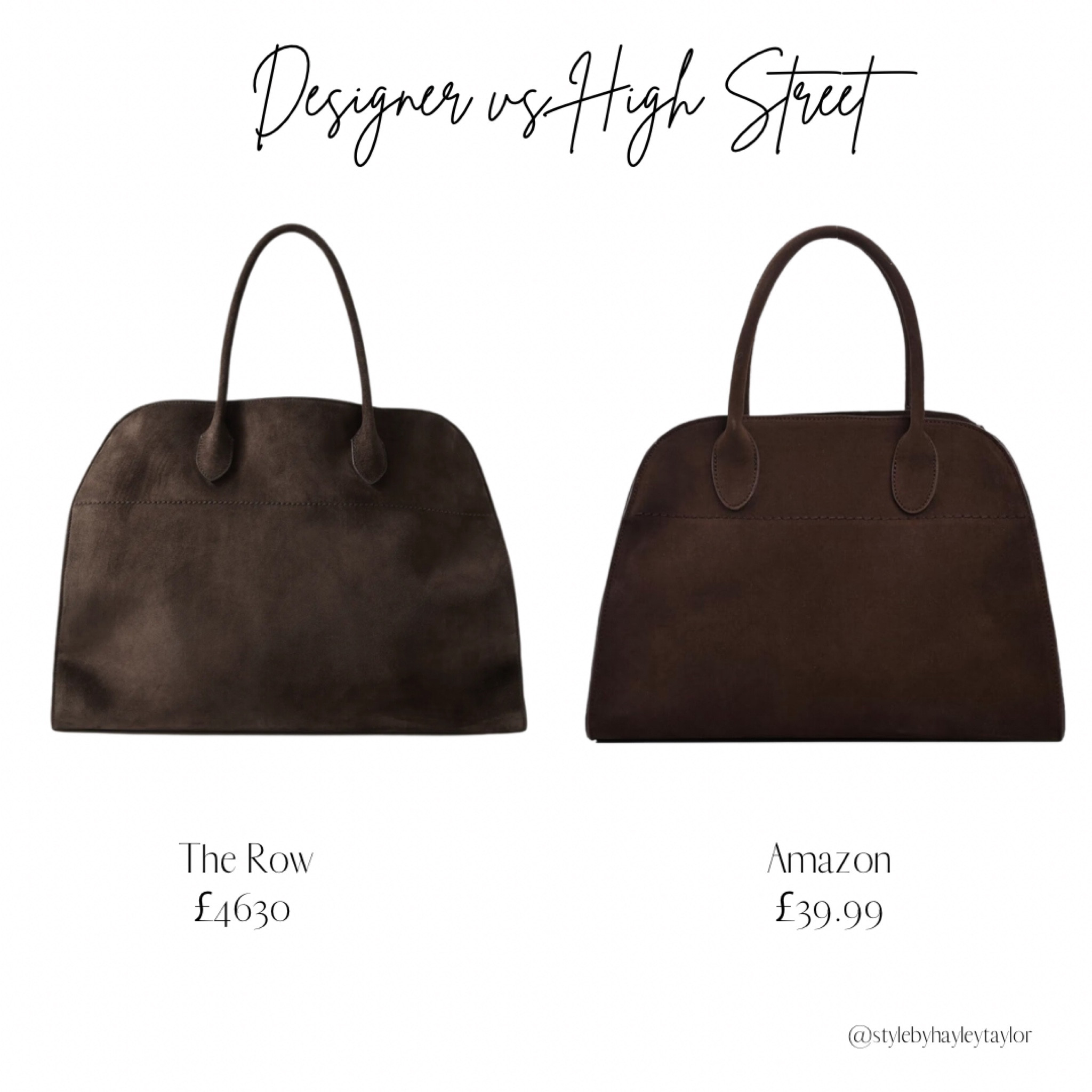 Designer vs High Street ✨ the brown Margaux hit the world of fashion by storm. Aesthetically pleasing, it’s the epitome of quiet luxury. Minimalistic yet oh so trending, the big question is; Splurge or Save?

#LTKluxury #LTKbaby #LTKsale