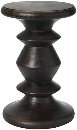 Creative Co-Op Berns Mid-Century Modern Solid Mango Flat Top, Stool/End Table, Black Walnut | Amazon (US)