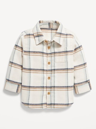 Soft-Brushed Flannel Pocket Shirt for Baby | Old Navy (CA)