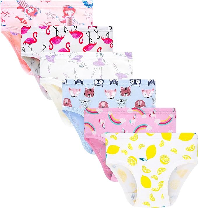 Barara King Little Girls' Soft Cotton Underwear Toddler Undies Kids panties | Amazon (US)