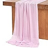 10Ft Ivory Chiffon Table Runner 27x120 Inches Long Romantic Sheer Runner for Boho Wedding Party B... | Amazon (US)