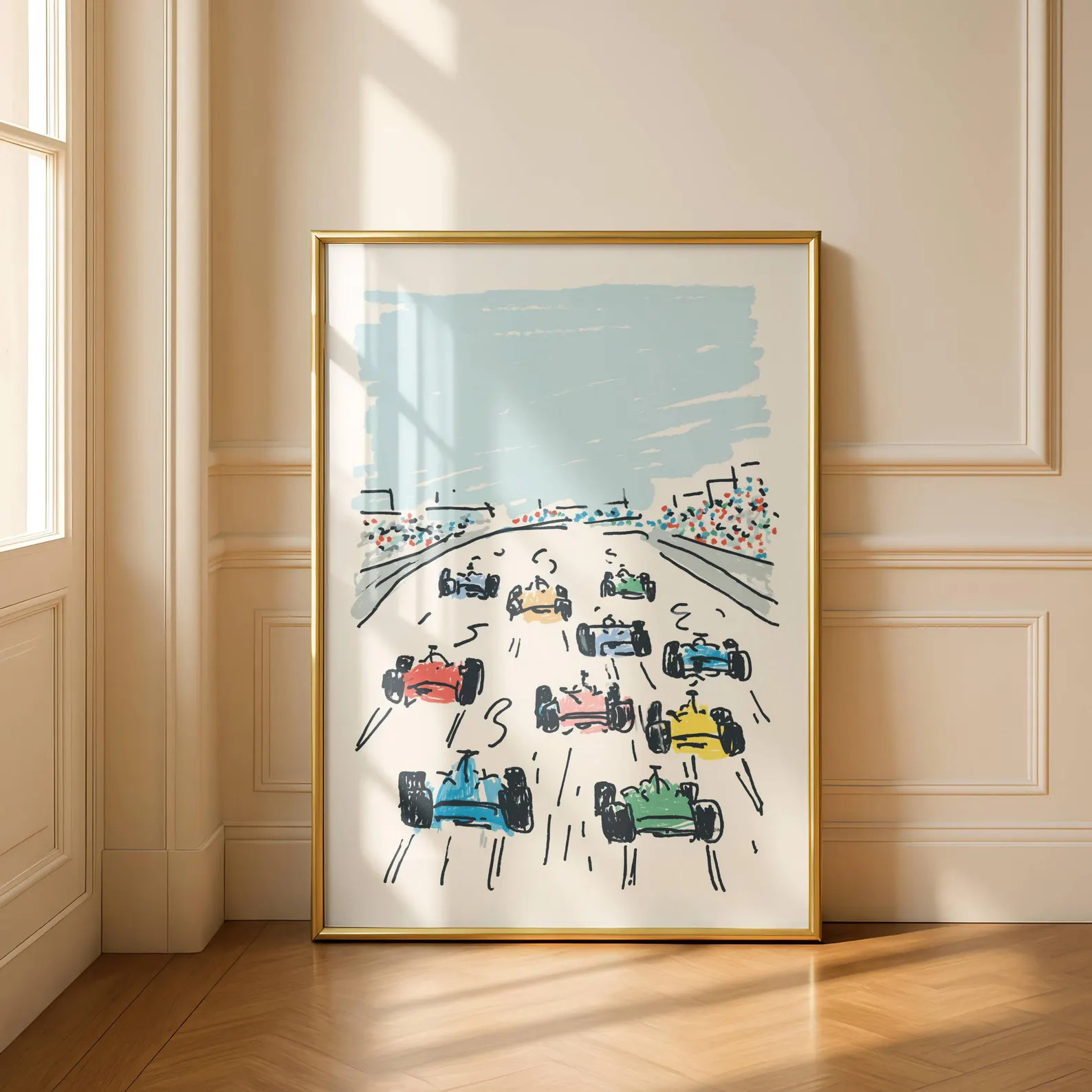 Vintage Race Car Nursery Wall Art – Retro Formula One Poster, Minimalist Kids Room Decor, Boys ... | Etsy (Global)
