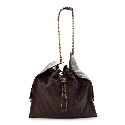 Caviar Quilted Large Chanel 25 Handbag Dark Brown | FASHIONPHILE (US)