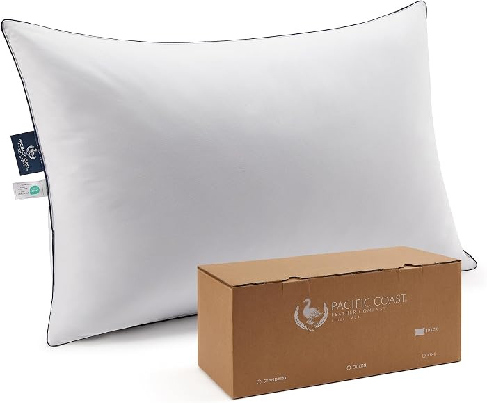 Pacific Coast Bed Pillow, Hotel Collection Goose Feather Down Pillow, Queen Size | Amazon (US)