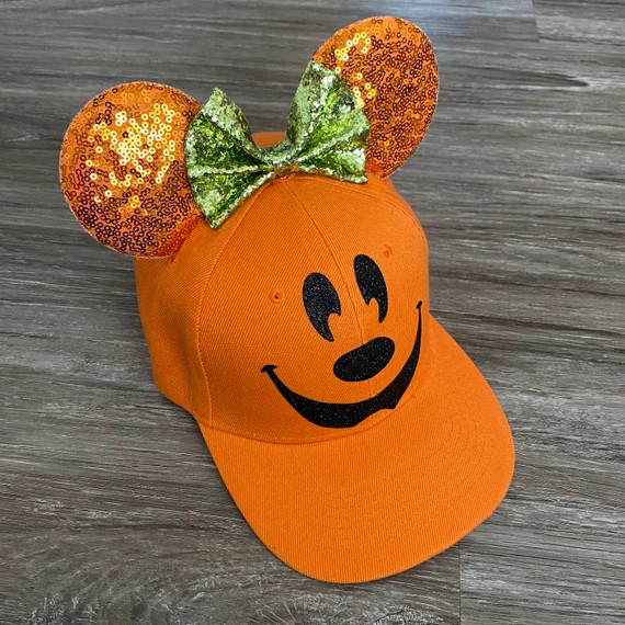 Pumpkin Mouse Ear Hat, Halloween Mouse Ears, Halloween Time at the Parks | Etsy (US)