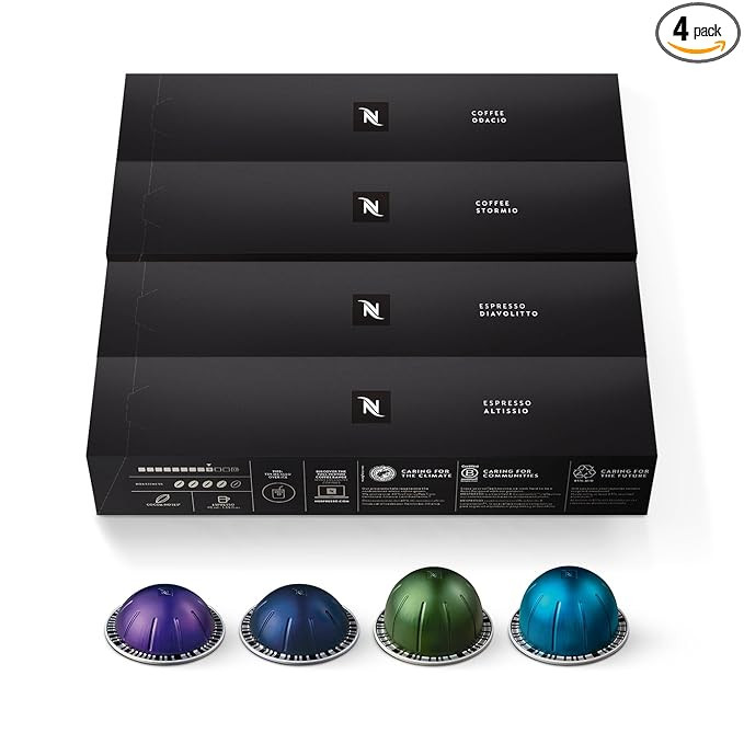 Nespresso Capsules Vertuo, Intense Variety Pack, Dark Roast Coffee, 40-Count Coffee & Espresso Po... | Amazon (US)