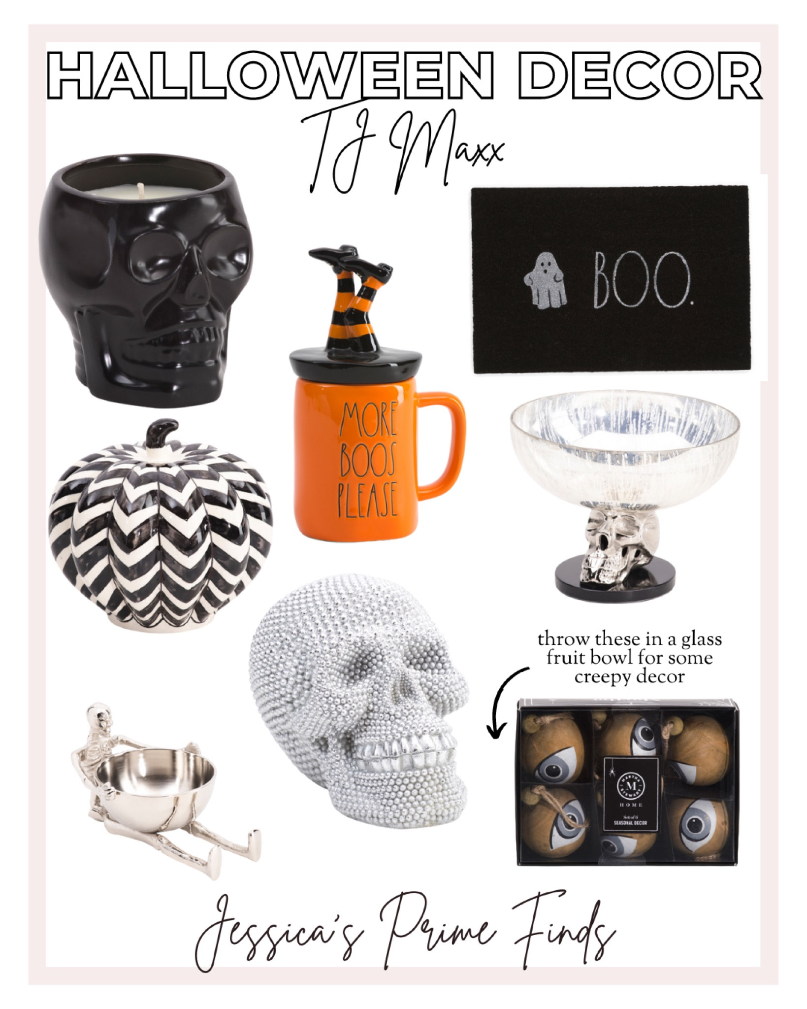 Fall decor - tj maxx - sale finds - fall - target fall 
Rae Dunn fall - skulls - skeleton - candy bowls - pumpkin - pumpkin decor - eyeball bowl filler 

#LTKseasonal #LTKgiftguide #LTKkids #LTKbaby #LTKfit #LTKcurves #LTKstyletip #LTKhome #LTKunder100 #LTKunder50
•
•
•
Fall vibes / fall fashion/ teacher outfits / sweaters / earrings /graphic tee / halloween / back to school / booties / boots / plus size / midsize / plus size fashion / midsize fashion / home decor / decorations / classroom decorations / fall decorations

#LTKhome #LTKsalealert #LTKSeasonal