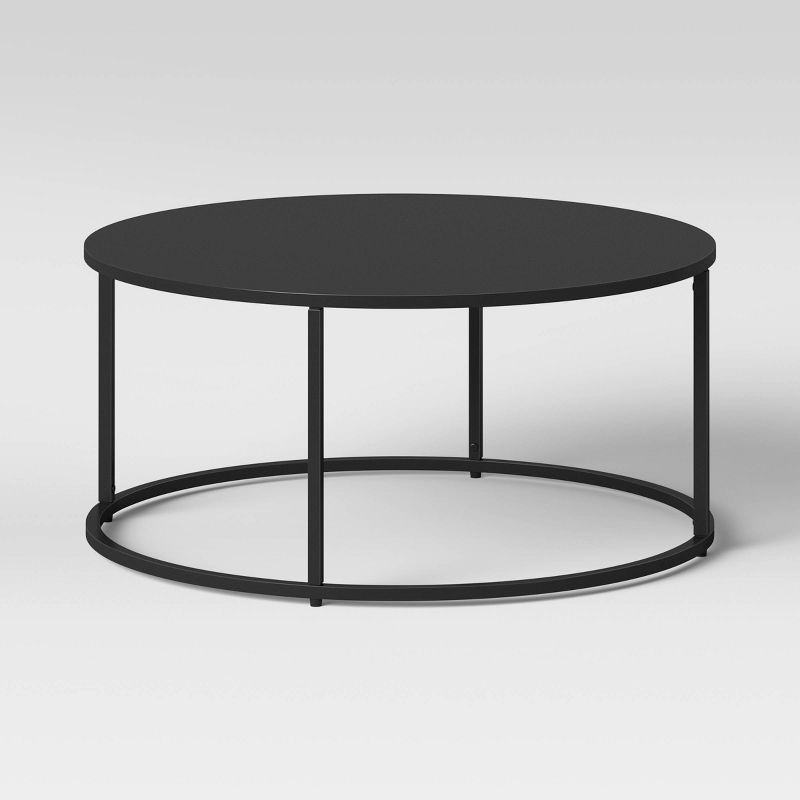 Glasgow Round Metal Coffee Table Black - Threshold™ | Target
