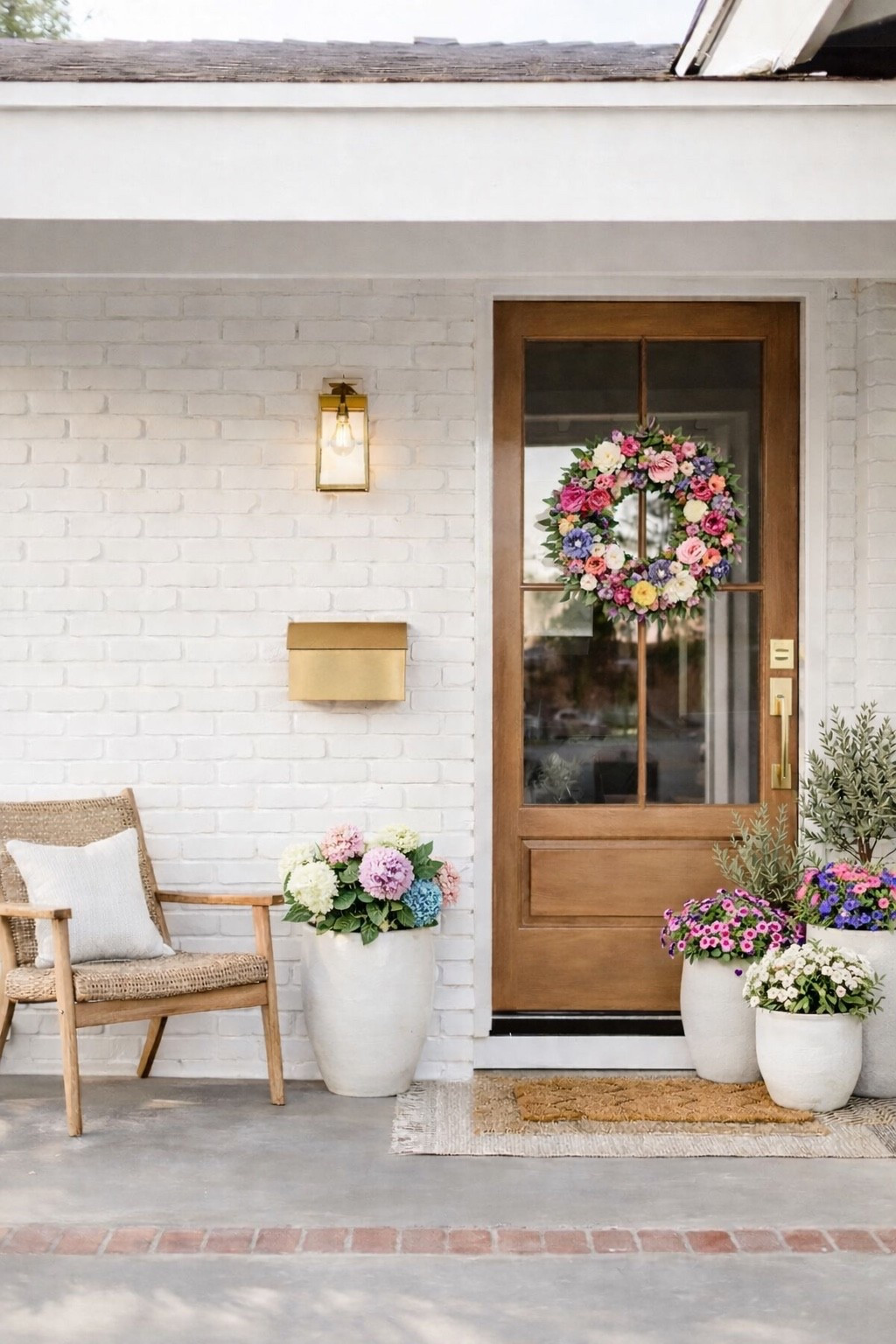 This is how I would style an off centered front door!