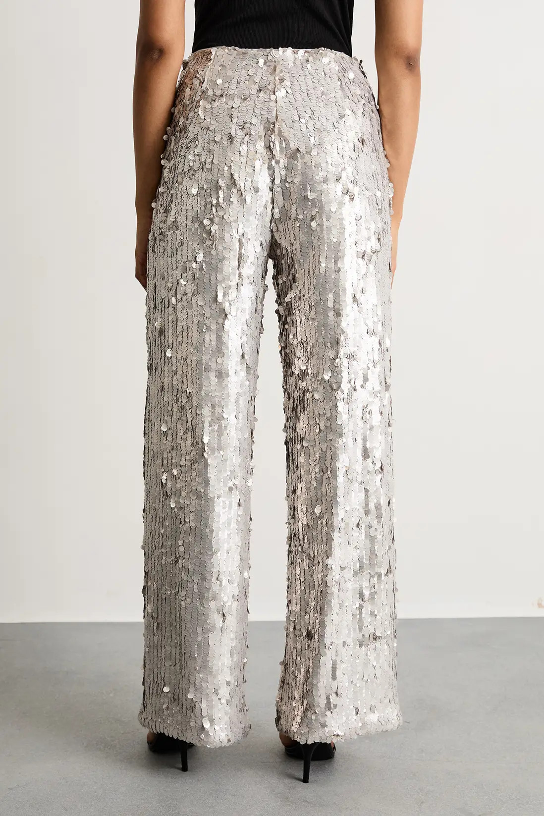Premium Matte Sequin Skinny Straight Trouser | Boohoo.com (UK & IE)