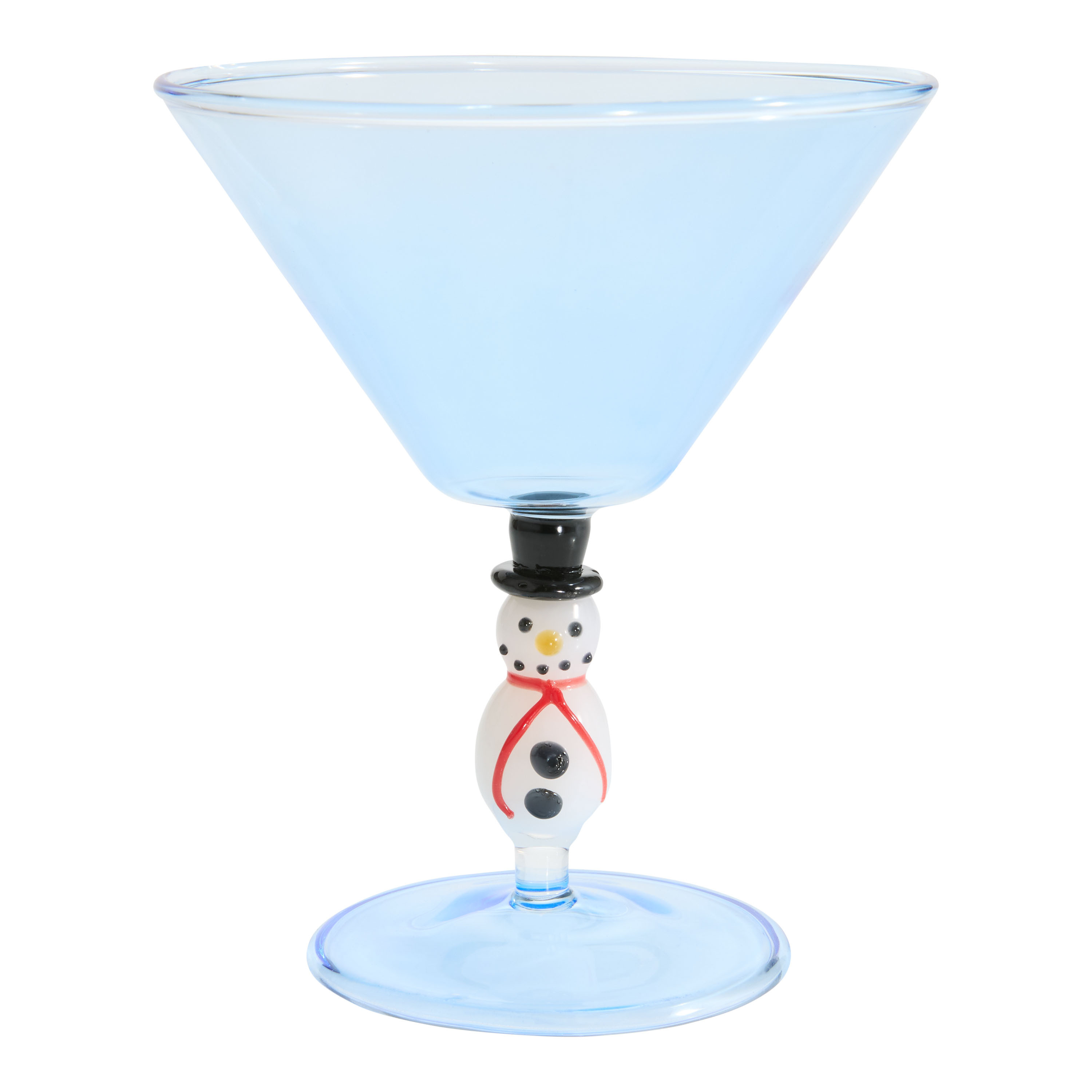 Colored Holiday Icon Figural Stem Martini Glass | World Market