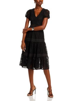 Short Sleeve Lace Midi Dress - 100% Exclusive | Bloomingdale's (US)