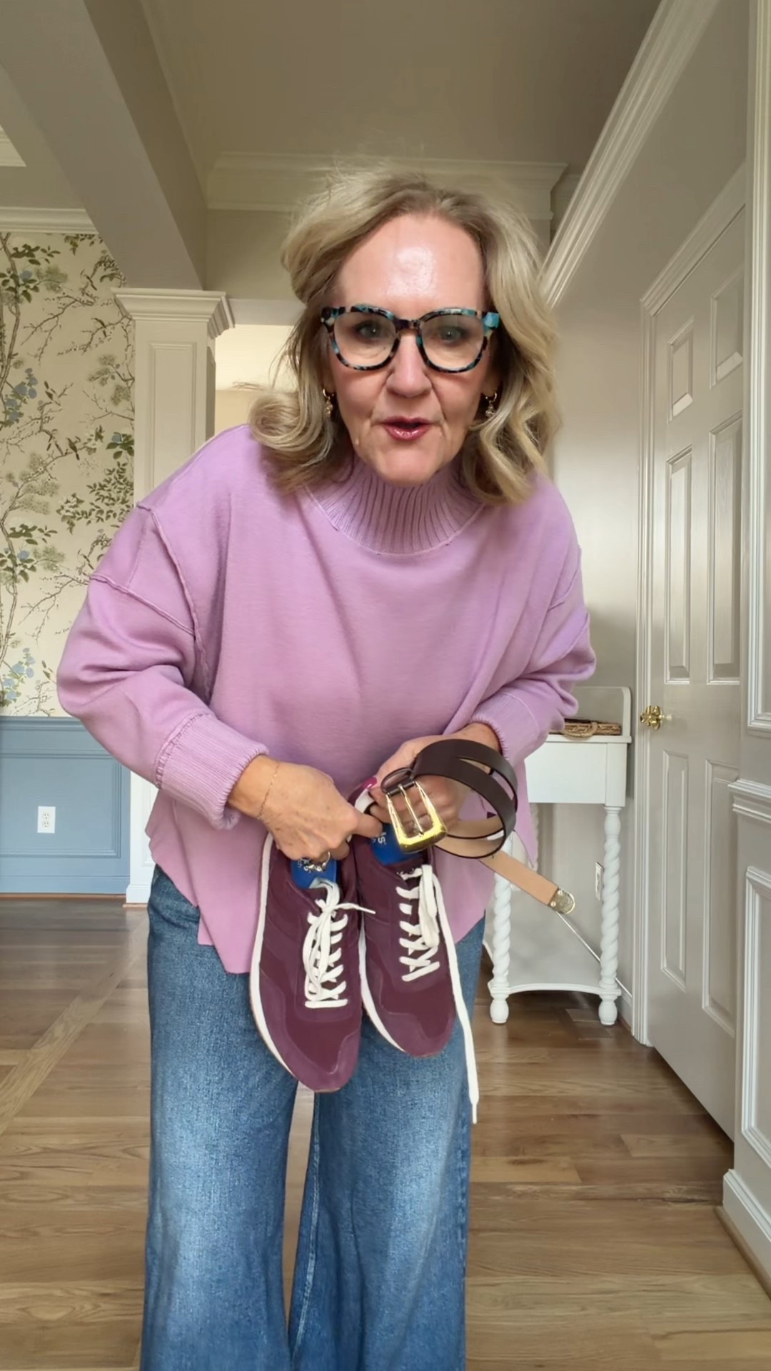 Sunday afternoon. Went for warmth and comfort! 
Sweater size medium 
Sweatpant jeans size down 1 I’m in a 28 they will shrink in length a bit when I wash them  
Keds are tts 

#LTKPetite #LTKOver40 #LTKTravel