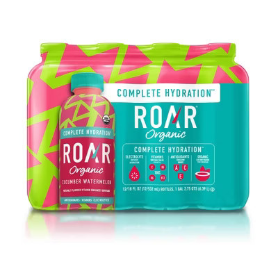 Roar Organic Electrolyte Infusions - Usda Organic - Cucumber Watermelon - 18 Fl Oz (Pack of 12) | Target