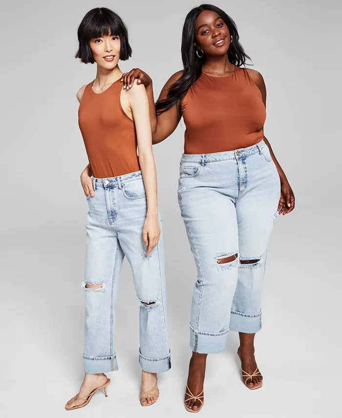 Women's Sleeveless High Neck Bodysuit, XS-4X | Macys (US)