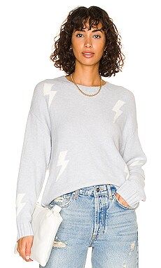 Perci Sweater in Grey White Lightning | Revolve Clothing (Global)