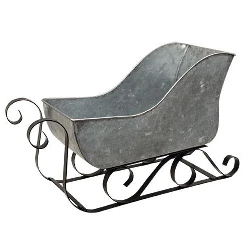The Holiday Aisle® Galvanized Metal Sleigh | Wayfair | Wayfair North America