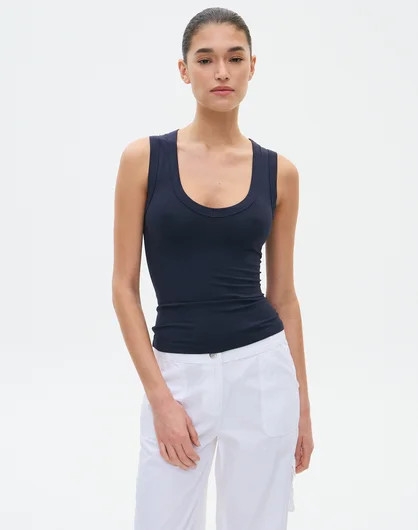 V Neck Cotton Tank Top | Glassons (Australia)