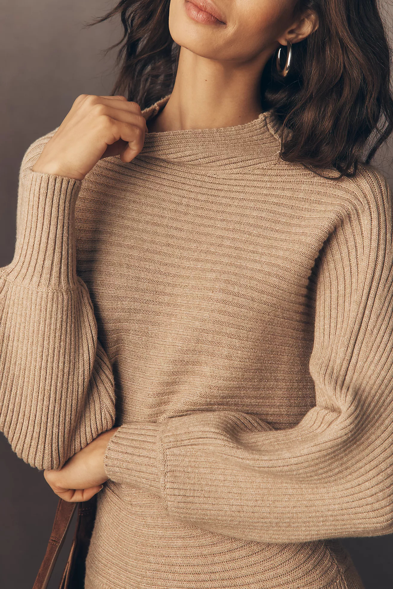 By Anthropologie Long-Sleeve Slim Sweater Midi Dress | Anthropologie (US)