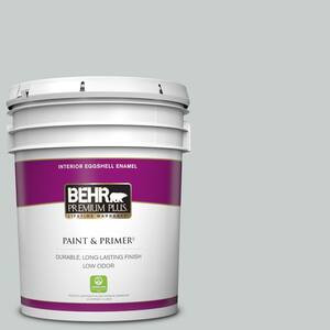 BEHR PREMIUM PLUS 5 gal. #720E-2 Light French Gray Eggshell Enamel Low Odor Interior Paint & Prim... | The Home Depot