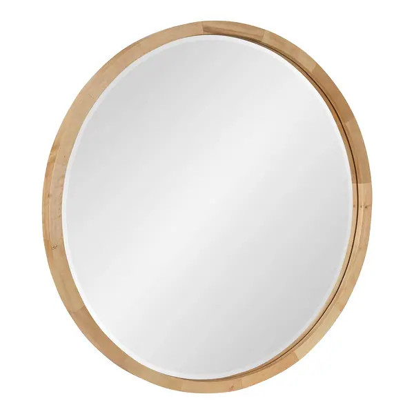 Kate and Laurel McLean Round Wood Framed Wall Mirror | Bed Bath & Beyond