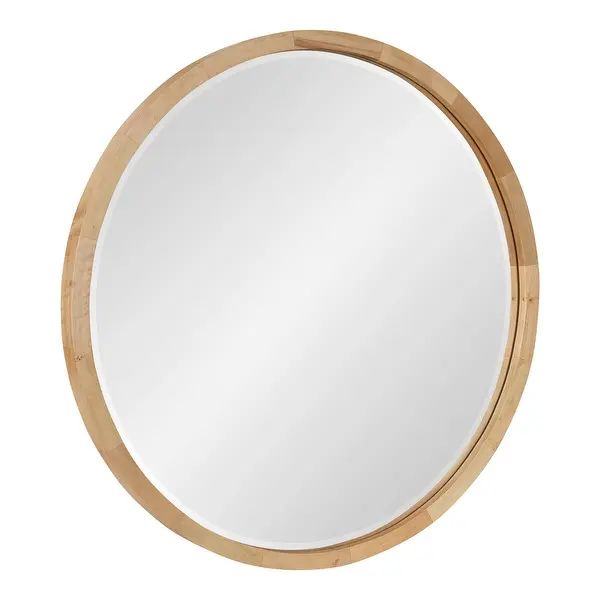 Kate and Laurel McLean Round Wood Framed Wall Mirror - Overstock - 32224880 | Overstock