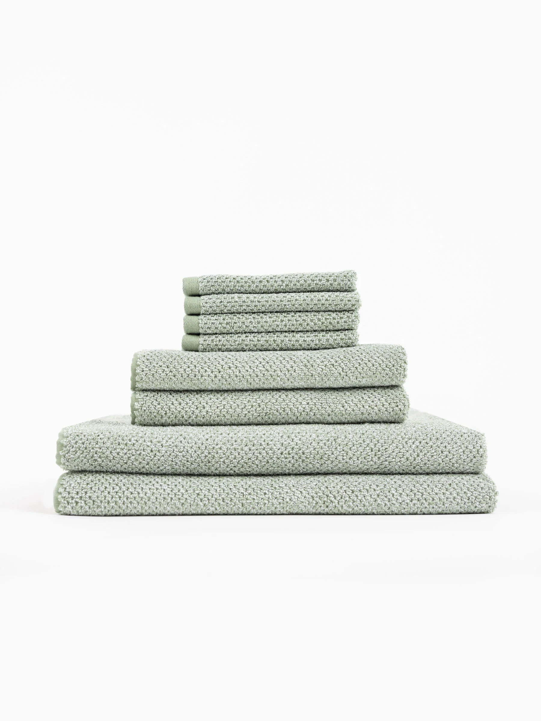 Nantucket Bath Towel Set Heathered Sage | Cozy Earth