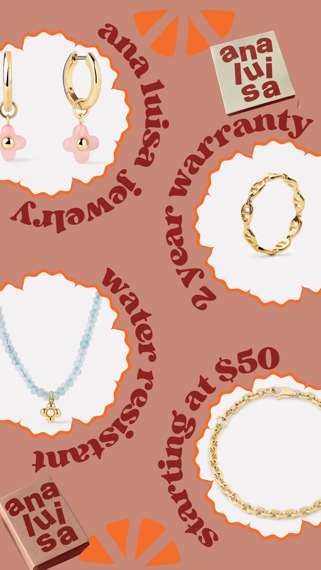 Ana Luisa jewelry 
Love this brand!!!
Fine jewelry 
Gold jewelry 
Two year warranty 
Water resistant 
Tarnish proof
Gold rings
Gold earrings 
Gold necklace 
Chain bracelet 
Gold bracelet 
Gifts for her
Birthday gift
Beaded necklace

#LTKWedding #LTKTravel #LTKSaleAlert